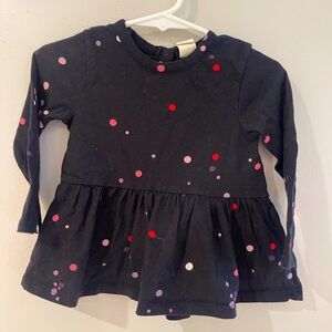 Tucker and Tate Black Polka Dot Kids Top